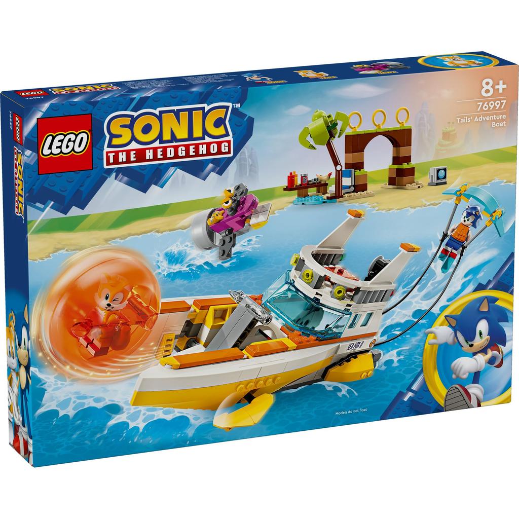 LEGO Sonic the Hedgehog Adventure Boat Toy Игрушка Подарок на день рождения Блок Рождество Девочки Мальчики Дети 8 лет 9 лет 10 лет Элементарный