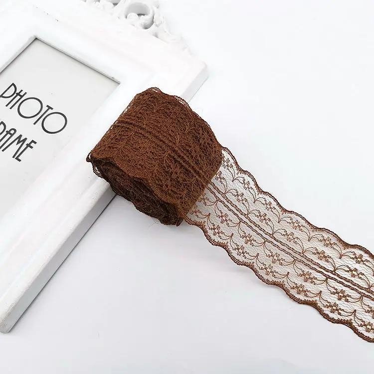 10 метров/рулон 4,5 см Красная Черная Синяя Вышивка Кружевная Лента DIY Одежда Швейная Ткань Свадьба Рождество Хэллоуин Подарок Украшение