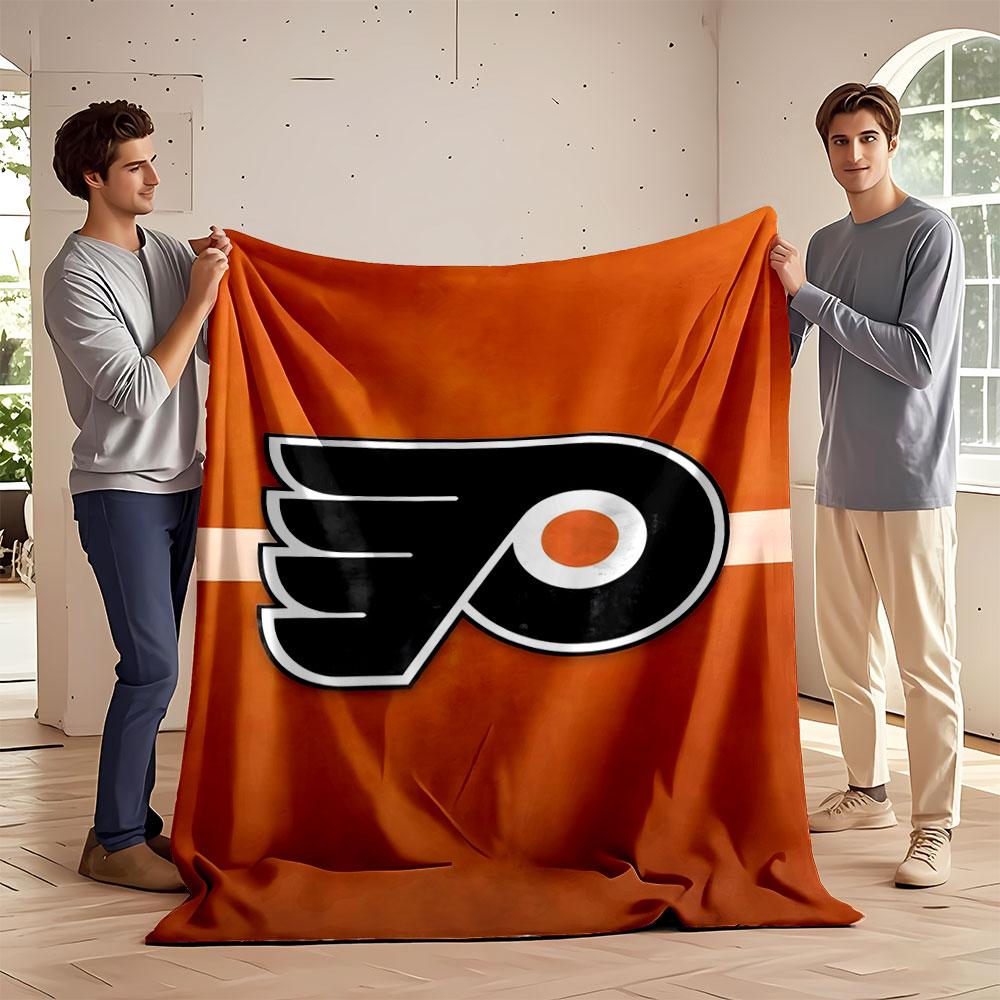 Orange and Black Winged Logo Design print blanket soft and cozy perfect for the living room bed sofa or a nap,gift