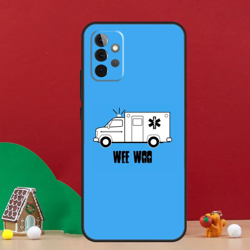 Wee Woo Ambulance Case For Samsung Galaxy A54 A06 A16 A26 A36 A56 A53 A32 A52 A33 A13 A55 A35 A15 A14 A34 A17