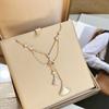 2023 New Vintage Diamond Necklace For Women Luxury Jewelry Designer Pendant Pure 925 Sterling Silver White Shell Necklaces