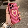 Розовое кольцо-сердце чехол для мобильного телефона iPhone17promax для Apple 16promax складки 14 матовый 15