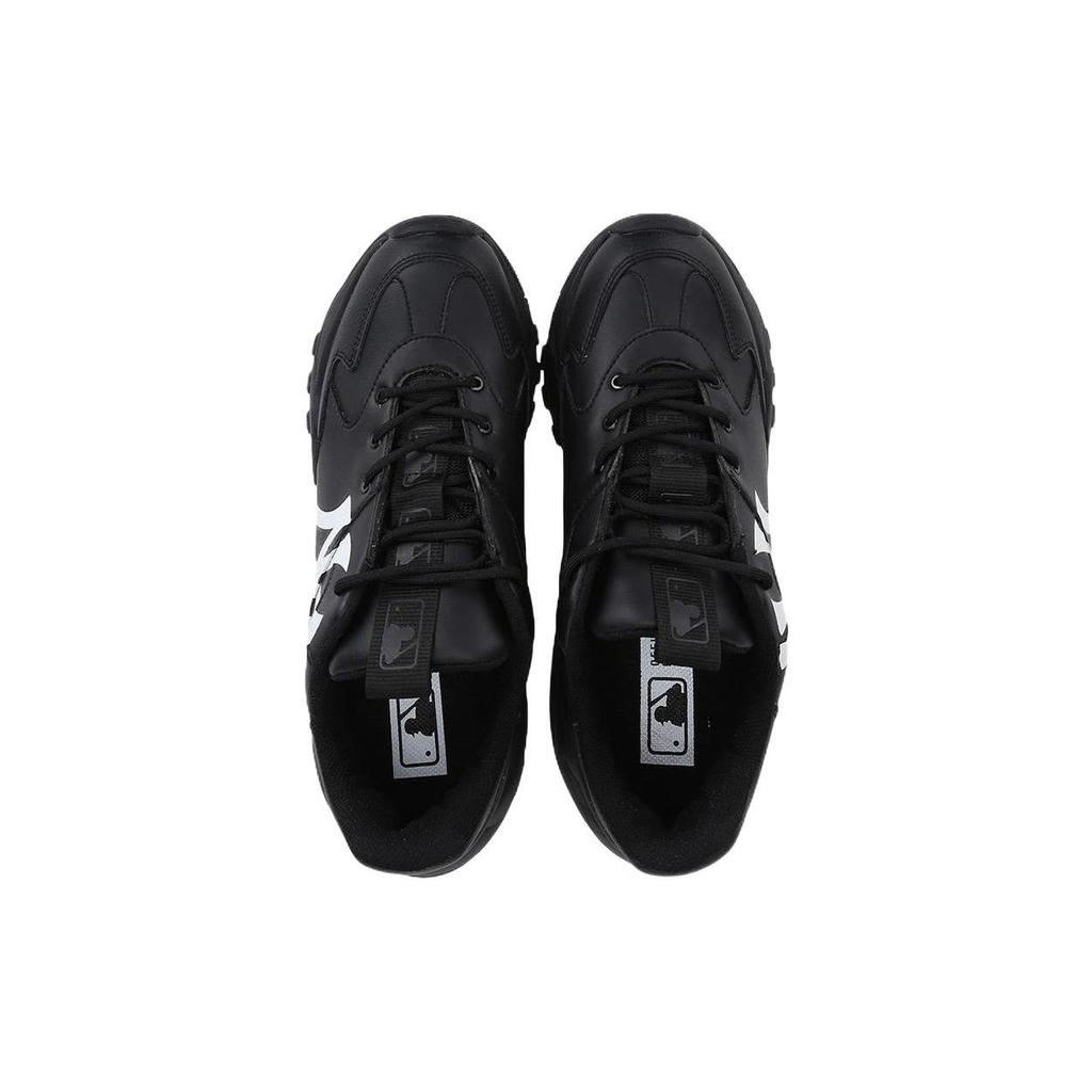 MLB Big Ball Chunky Synthetic Leather Retro Print Height Increasing Low Top Dad Shoes Unisex sneakers Black White 3ASHC101N-50BKS
