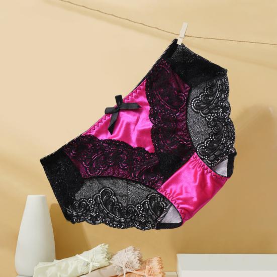 Stylish Lady Briefs Bowknot Decor Thin Protective