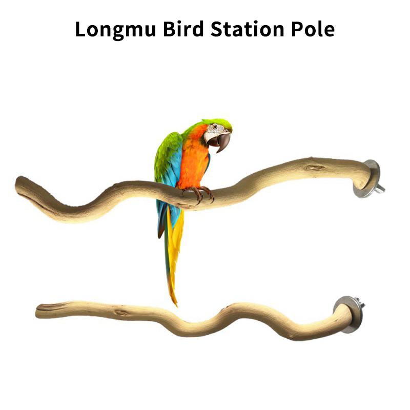 Parrot Perch Bird Stand Natural Tree Stick with Durable Fork Branch for Cage Grinding