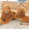 Large Simulated Lion Doll African Lion Forest Animal Model Plush Toy Cloth Doll Children's Christmas Gift