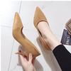 New Large Size Stiletto Pumps Women's Suede High Heels Size35-43
