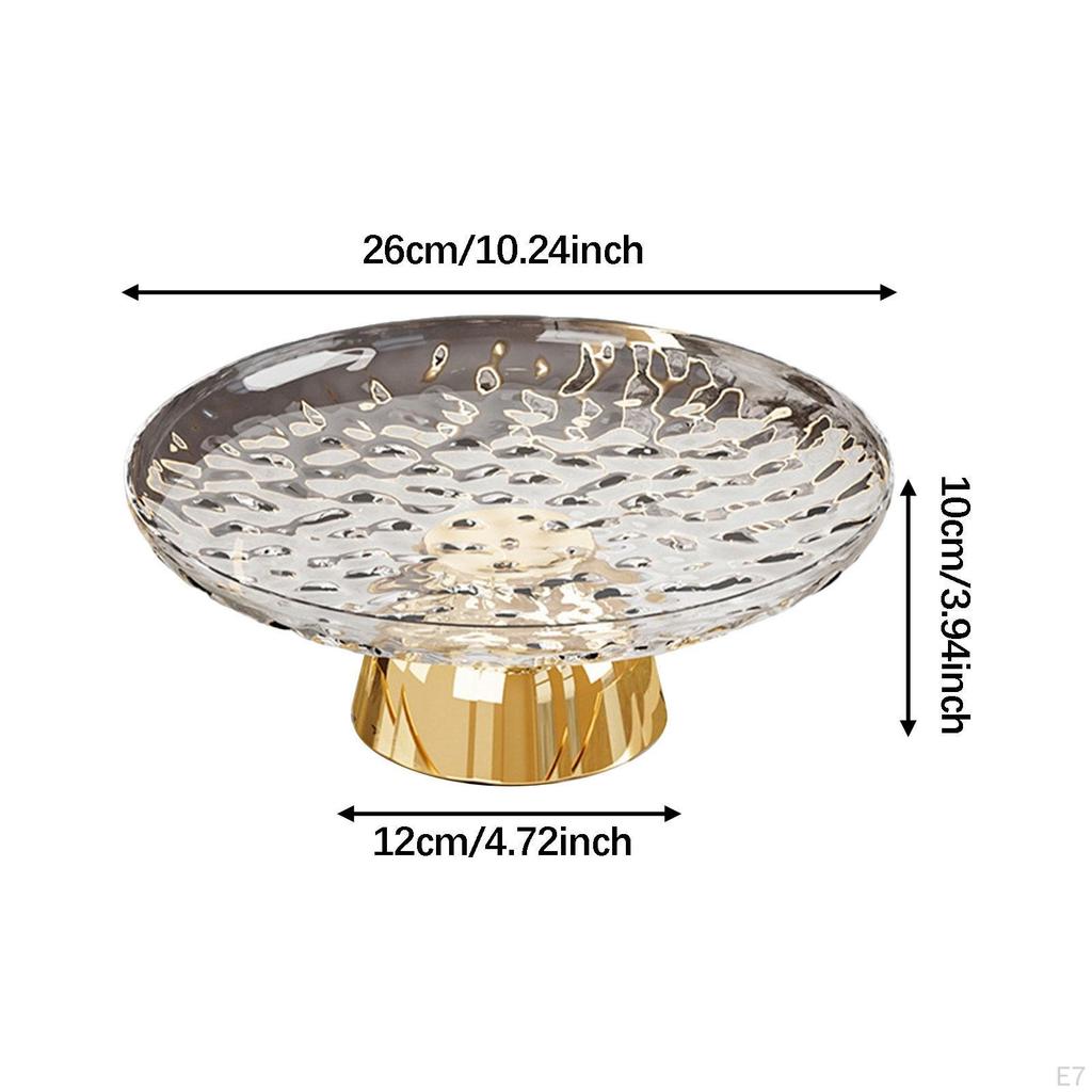 Pedestal Fruit Bowl Decorative Multifunctional Aesthetic Storage Tray Food Dish for Kitchen