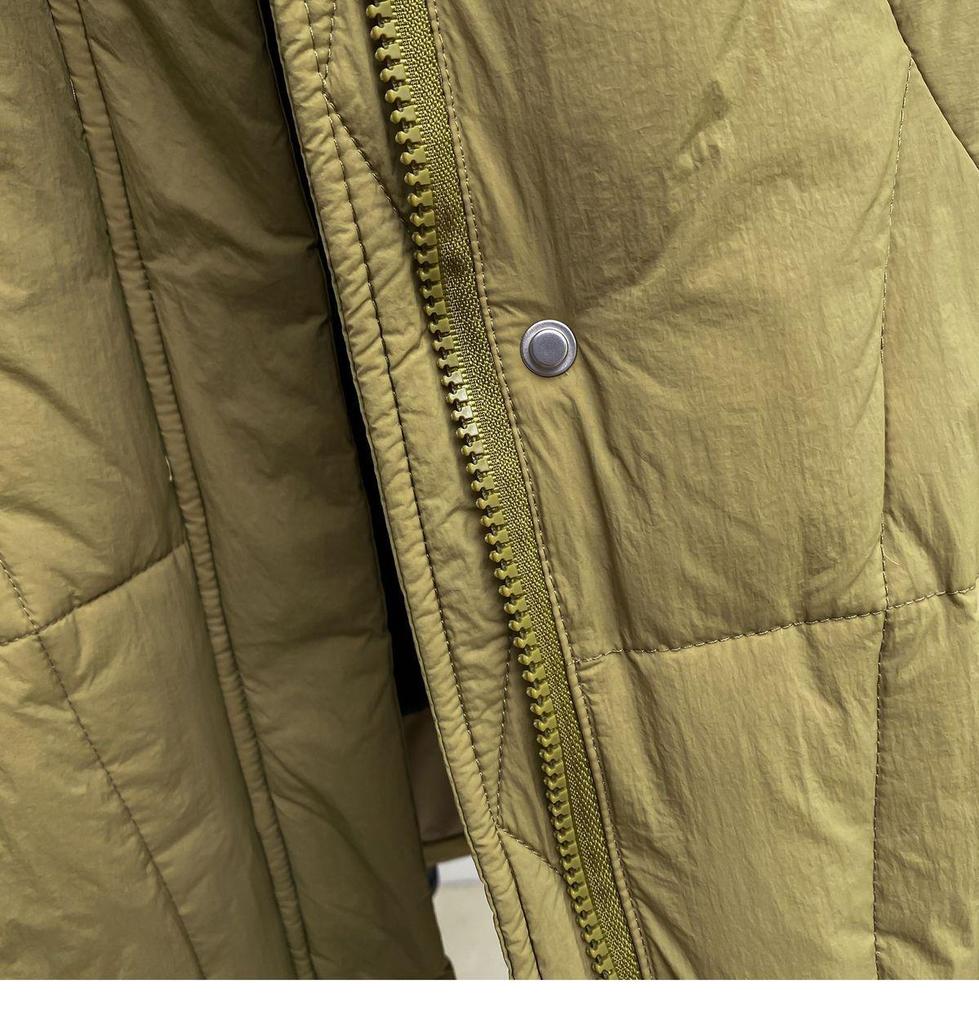 Женская куртка миди без рукавов большого размера - Толстый теплый пуховый хлопковый жилет для осени/зимы