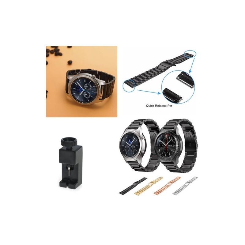 Роскошный сетчатый ремешок из нержавеющей стали для Samsung Galaxy Gear S3 Frontier/classic