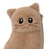 Pencil Case Cartoon Cat Shape Plush Pen Bag Large Capacity Lovely Plush Animal Pencil Organizer Case School Stationery Storage