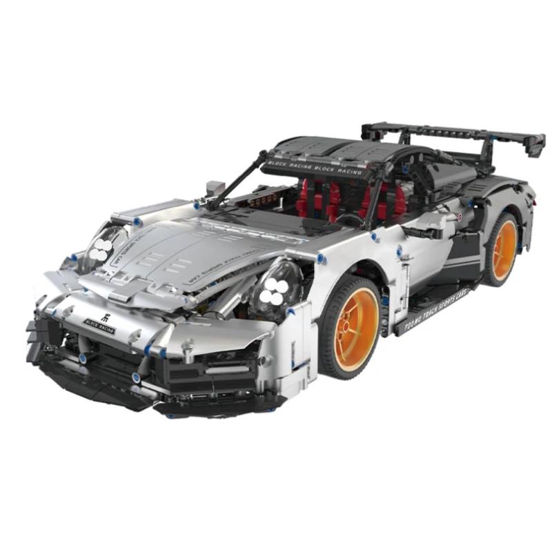 1:10 2076 шт., суперскоростной спортивный автомобиль MOC, роскошный серебряный гоночный автомобиль, строительные блоки, модель кирпичной игрушки, рождественские подарки для мальчиков, парня, взрослого