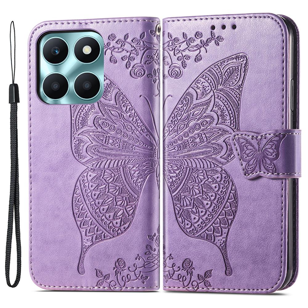 For Honor X6a 4G Case Wallet Leather Phone Cover Butterfly Pattern