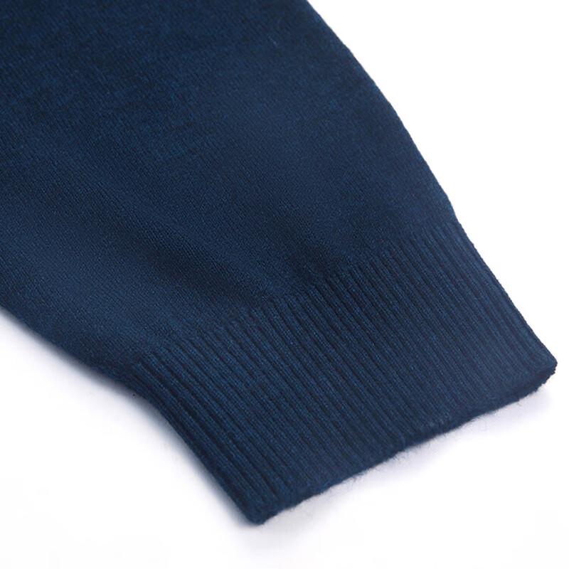 Hengyuanxiang Men's V-Neck Solid Color Wool Blend Long Sleeve Sweater