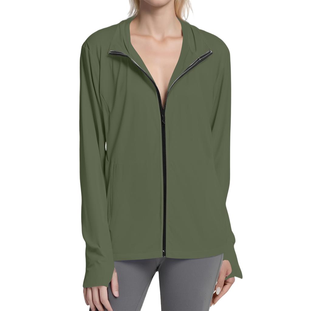 Женская рубашка от солнца Ice Silk Hoodie с длинным рукавом Outdoor Hiking Summer Coat