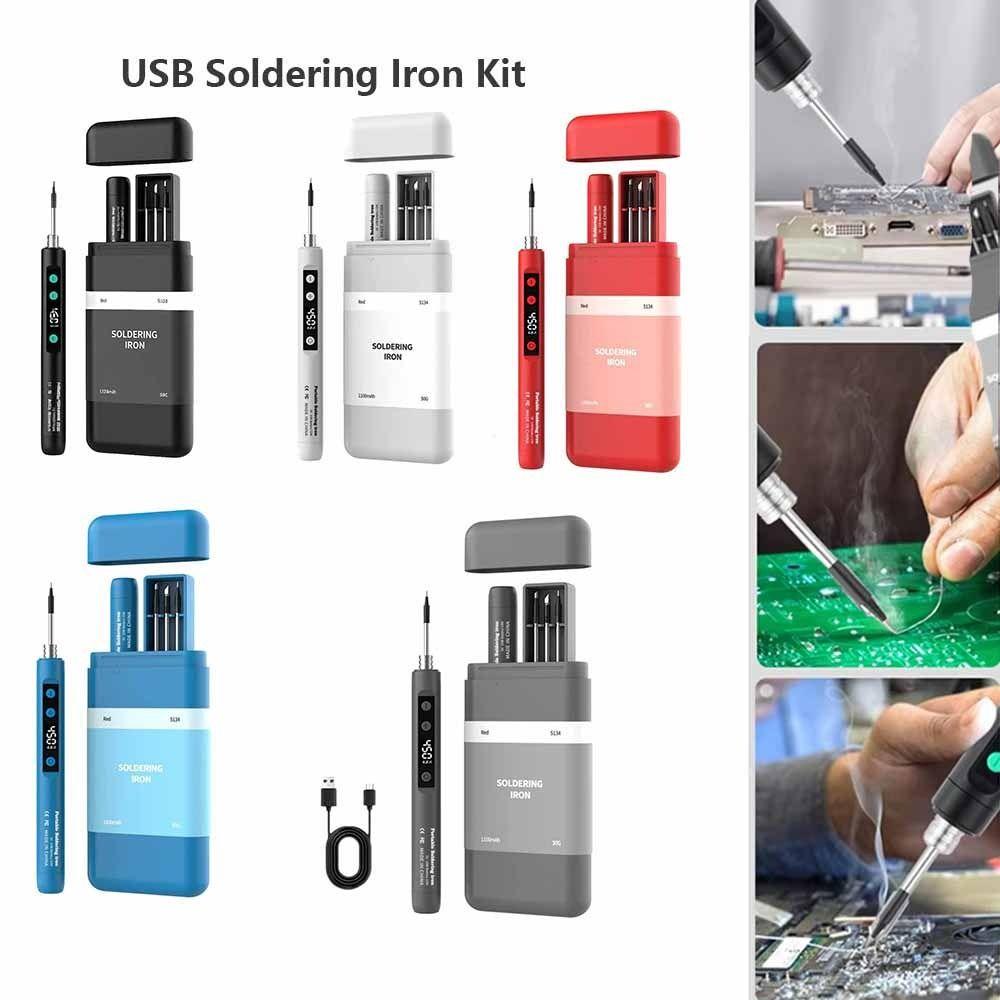 Adjustable Temperature Electric Iron Solder Welding Tool Kit Pen Welding Maintenance Kit