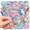 50 шт./набор Ракушка Раковина Морская звезда Жемчуг ПЭТ Наклейки Водонепроницаемые Сделай сам Модные Наклейки-дудлы