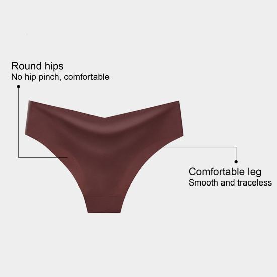 Women Panties Seamless Mid Waist Ice Silk Good Breathability Solid Color Slim Fit Thin Quick Dry Casual Sport Underpants Lady Briefs