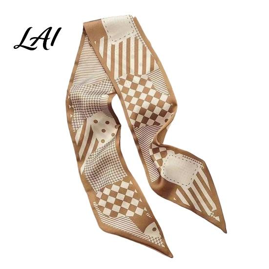 Delicate Drape Scarf for Daily Wear Women's Handbag Scarf 35 Inch Long Ribbon Lightweight Elegant Commuter Styling Accessory Silk Feeling Neck Hair,