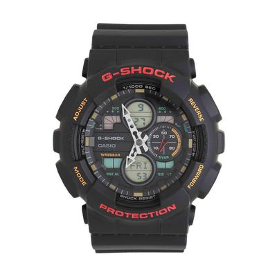 Мужские аналогово-цифровые часы Casio G-Shock с большим циферблатом, черные, GA-140-1A4