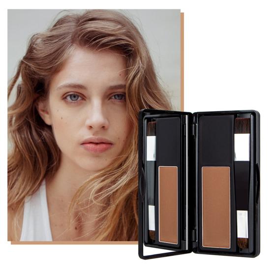 8G Hairline Cream with Mirror Brush Waterproof Sweat-proof Root Touch Up Hair Powder Men Women Instantly Thin Eyebrow Beard