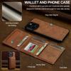 Съемный чехол-кошелек для iPhone 16 Pro Max 15 14 Plus 13 12 11 XS XR X 7 8 SE 2022 2020 2024 С держателем для карт MagSafe