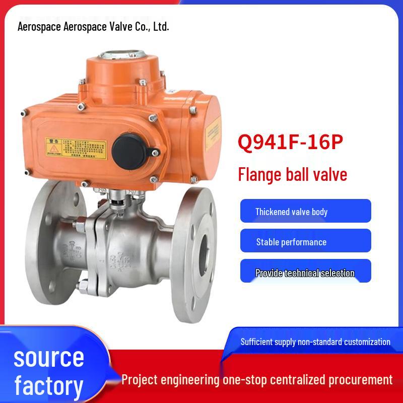 304 Stainless Steel Electric Flanged Ball Valve, High Platform Switch, Q941F-16P