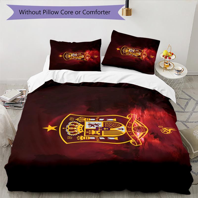 Spain's Royal Emblem Printed Pattern Duvet Cover Set – includes 1 duvet cover and 2 matching pillowcases Bedroom decor Christmas gifts