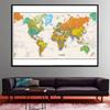 World Map -Classical Map Large Poster Prints Wall Art Background Cloth Home Living Room Wall Decor