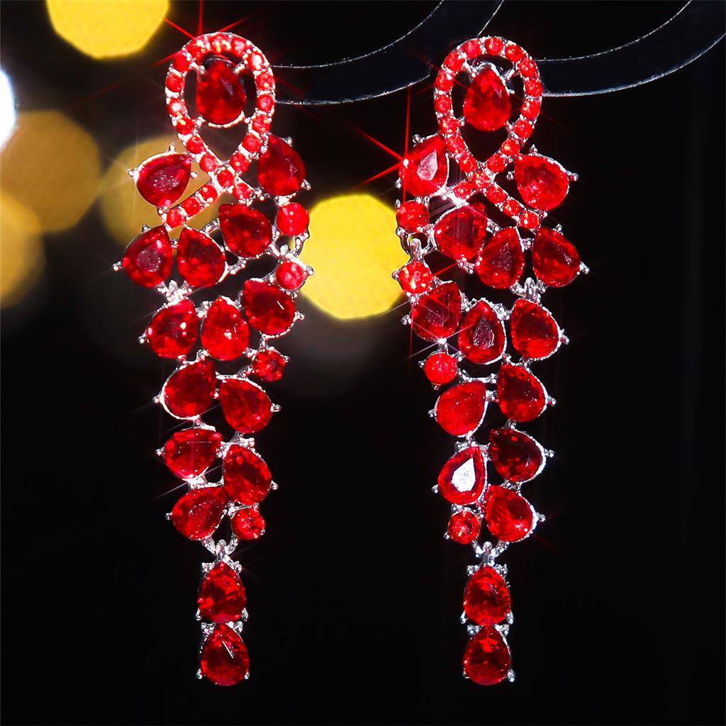 Fashion Source, Серьги с витражными стразами для женщин, Преувеличенные блестящие серьги