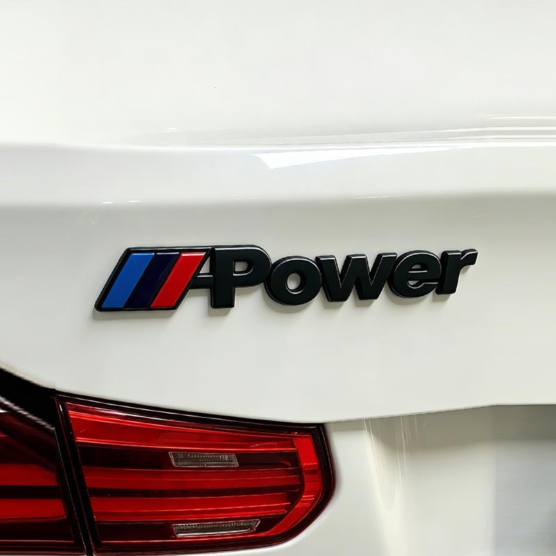 JYPK6 3D Aluminum M Power Logo Badge Sticker For BMW M3 M5 G30 F30 F31 E36 E87 E60 E46 E91 X1 X3 X5 E53 Car Decoration Parts
