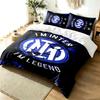Inter Milan 3pc Duvet Cover Set Simple Modern Bedding Set Wrinkle Resistant Soft Fabric All Season Use a perfect gift