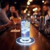 Super Thin Acrylic Luminous Coaster Flashing Drink Coaster Light Emitting LED Cup Coaster  Bar