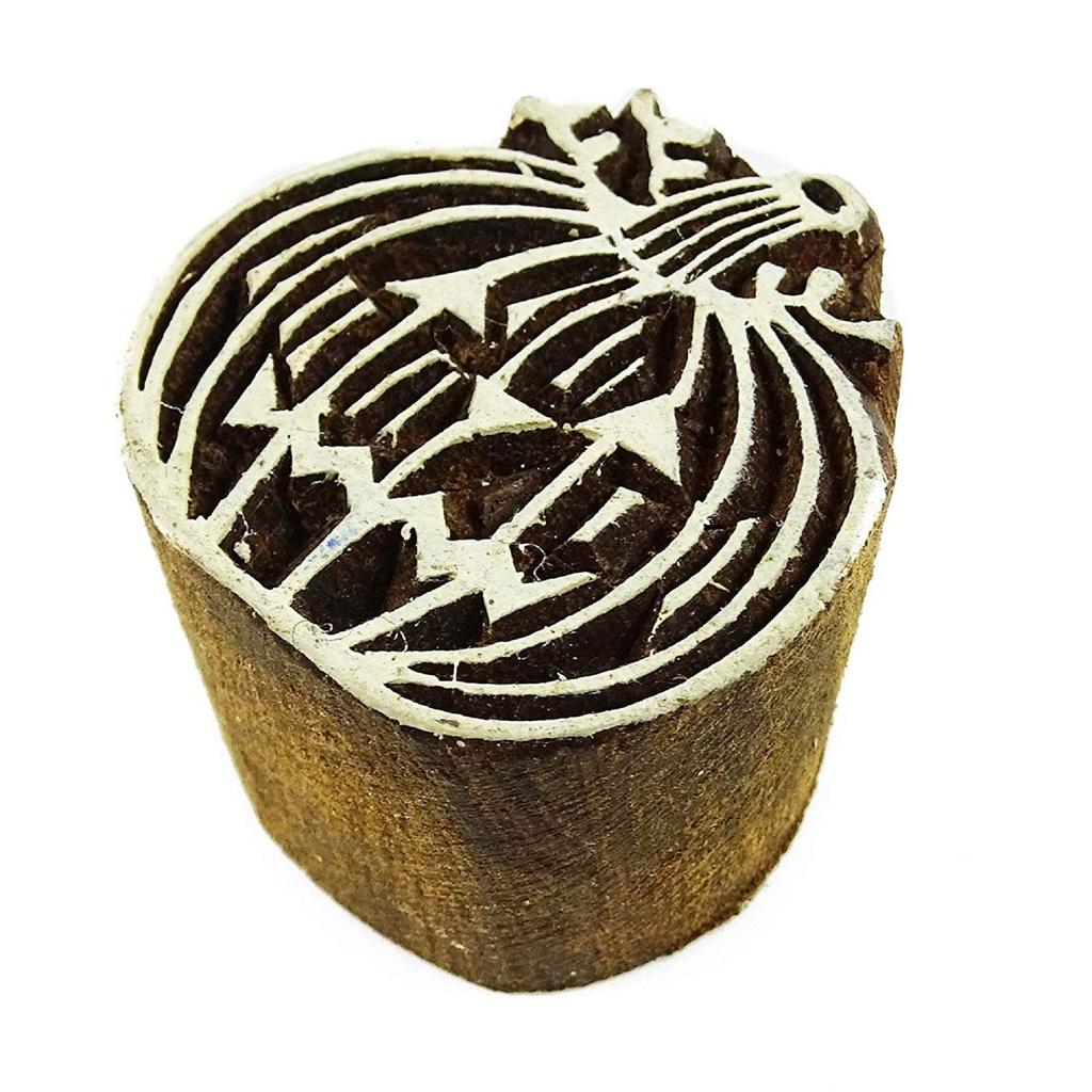 Деревянный печатный блок Тыква Дизайн Текстильная керамика Принтер Индийская марка