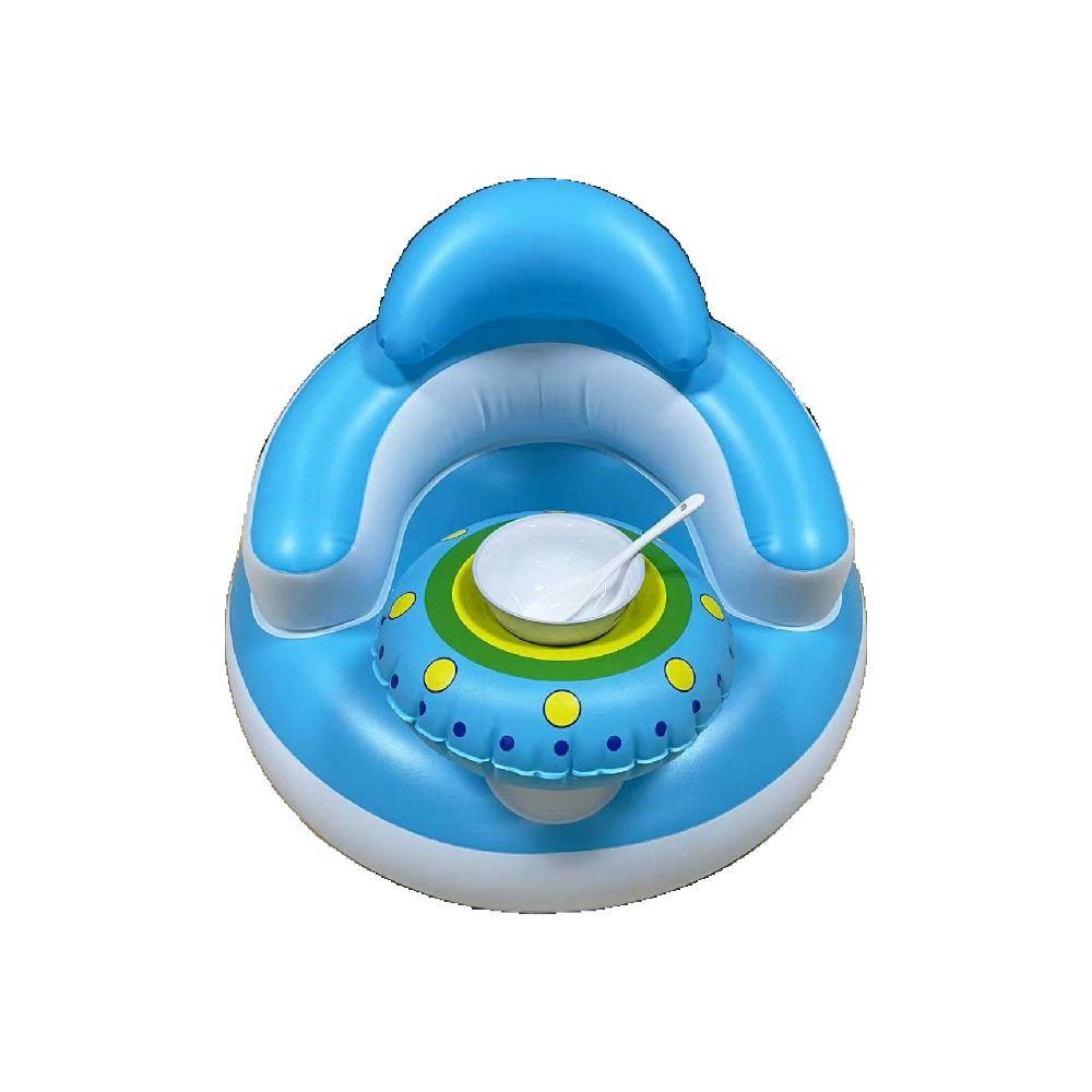 Cartoon Infant Inflatable Seating Chair Self-Inflatable Children Bath Stool Bedroom Use