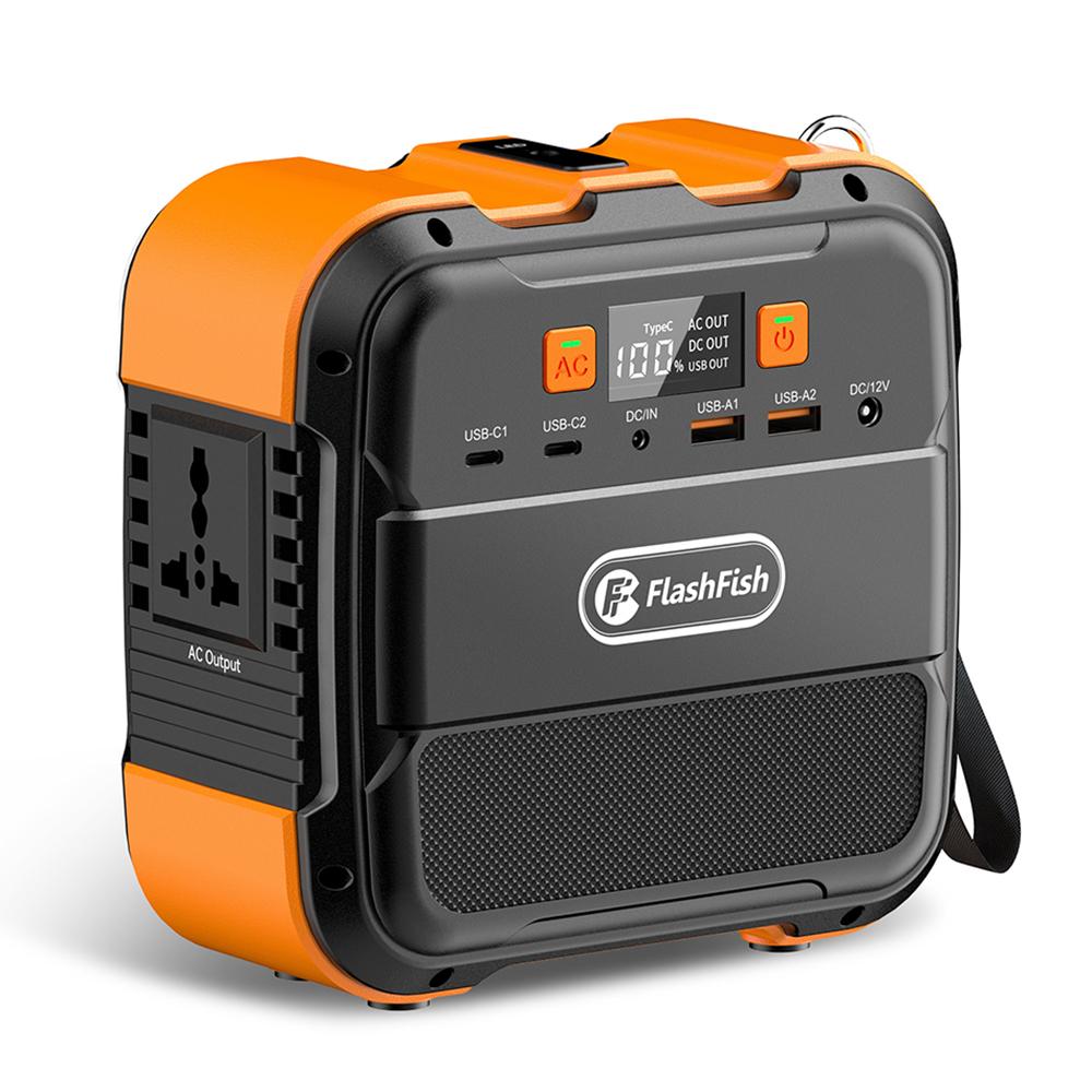 200~240V Portable Power Station 120W 98Wh Backup Lithium Battery DC AC Solar Generator Outdoors Camping Travel Hunting Blackout