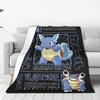Теплое ОдеялоДетское Взрослое Декоративное Покемон Сквиртл Эволюция Постельное Белье Пледы Фланелевое Покрывало Для Уличного Тренда Диван Кровать Покрывало