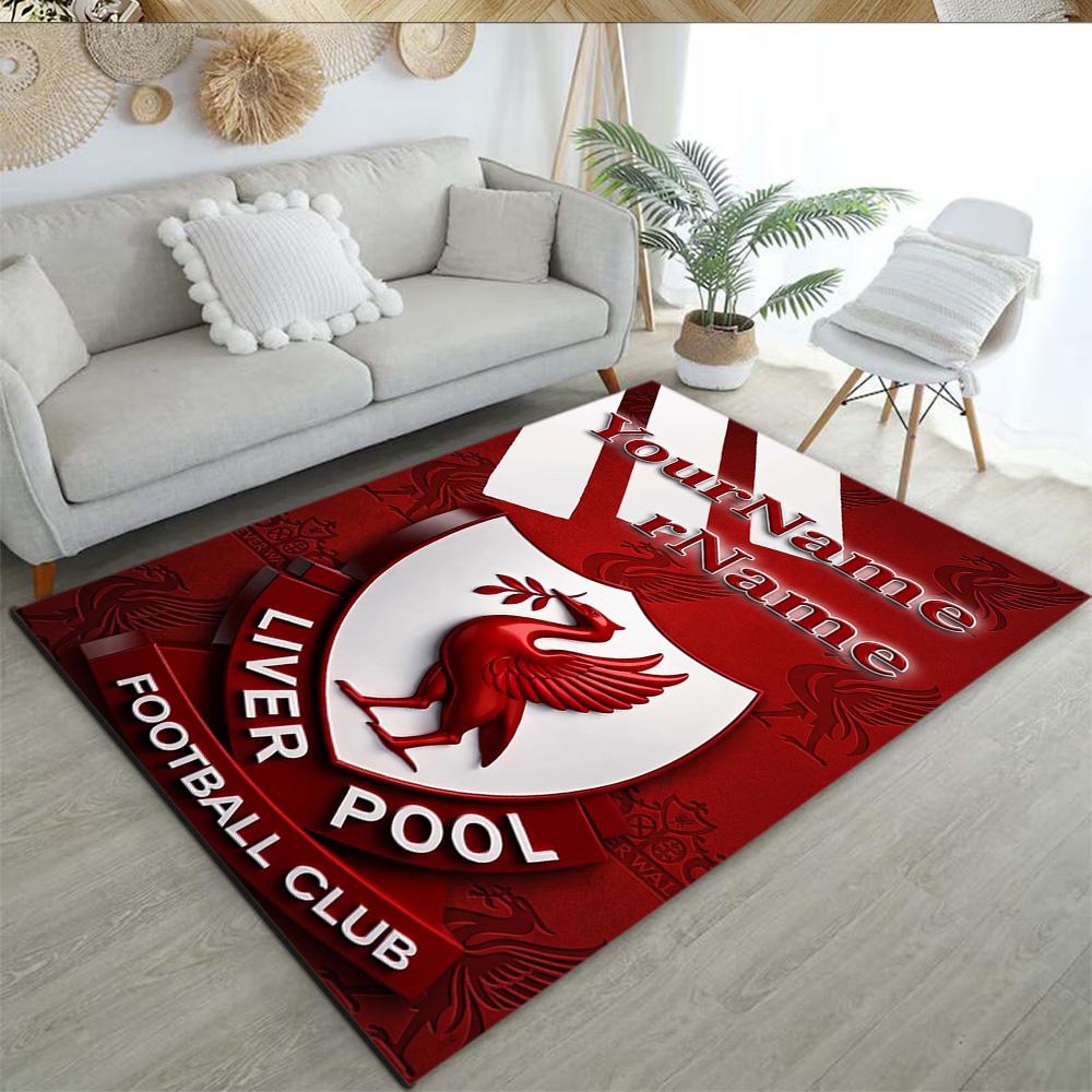 Liverpool Personalized Name Floor Mat Suitable for Playrooms Study room Outdoor Living Rooms Antislip Carpet Anime Office Decor