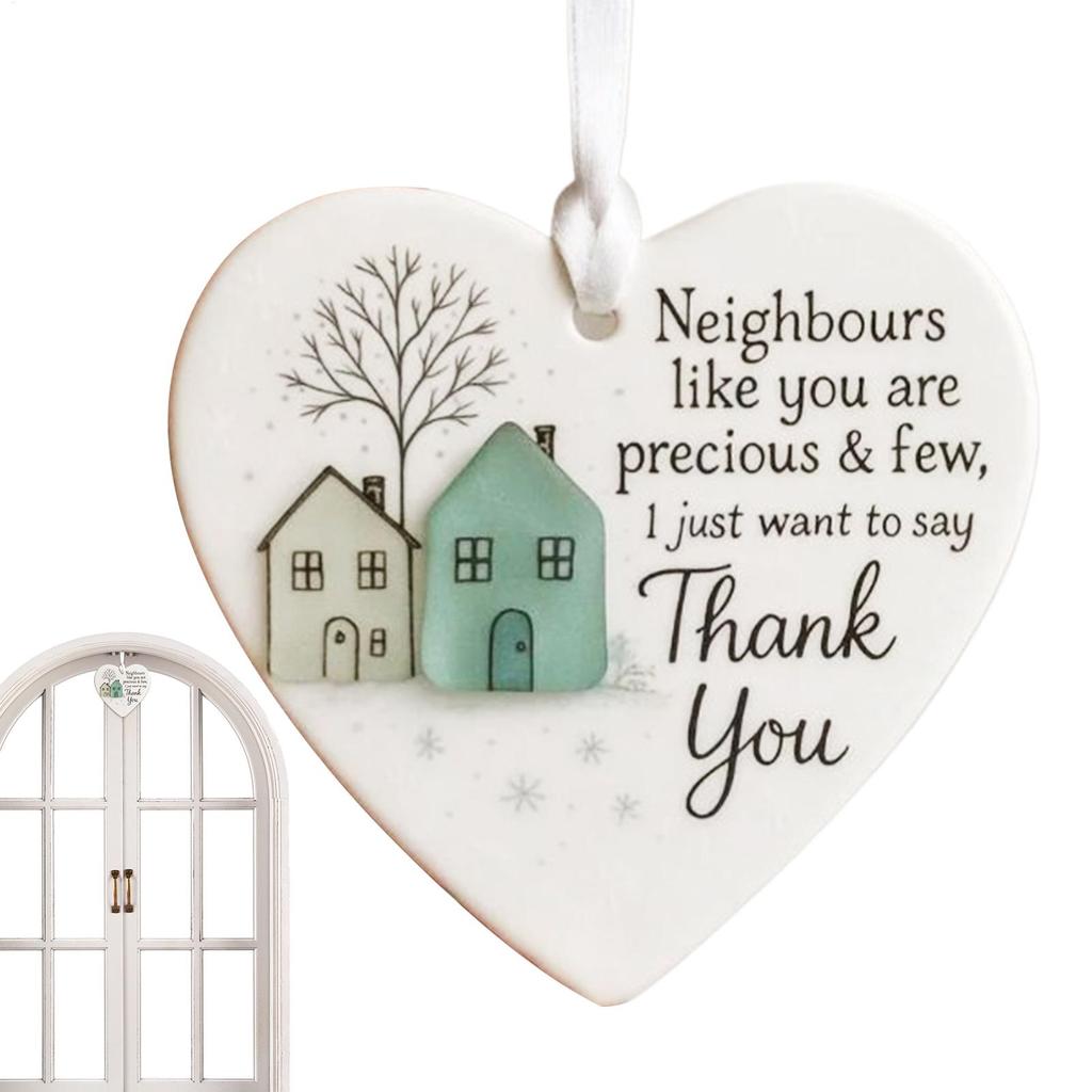 2D Acrylic Neighbours Like You Are Precious & Few Appreciation Favors Thank You Ornament for Christmas Tree Window Door Wall