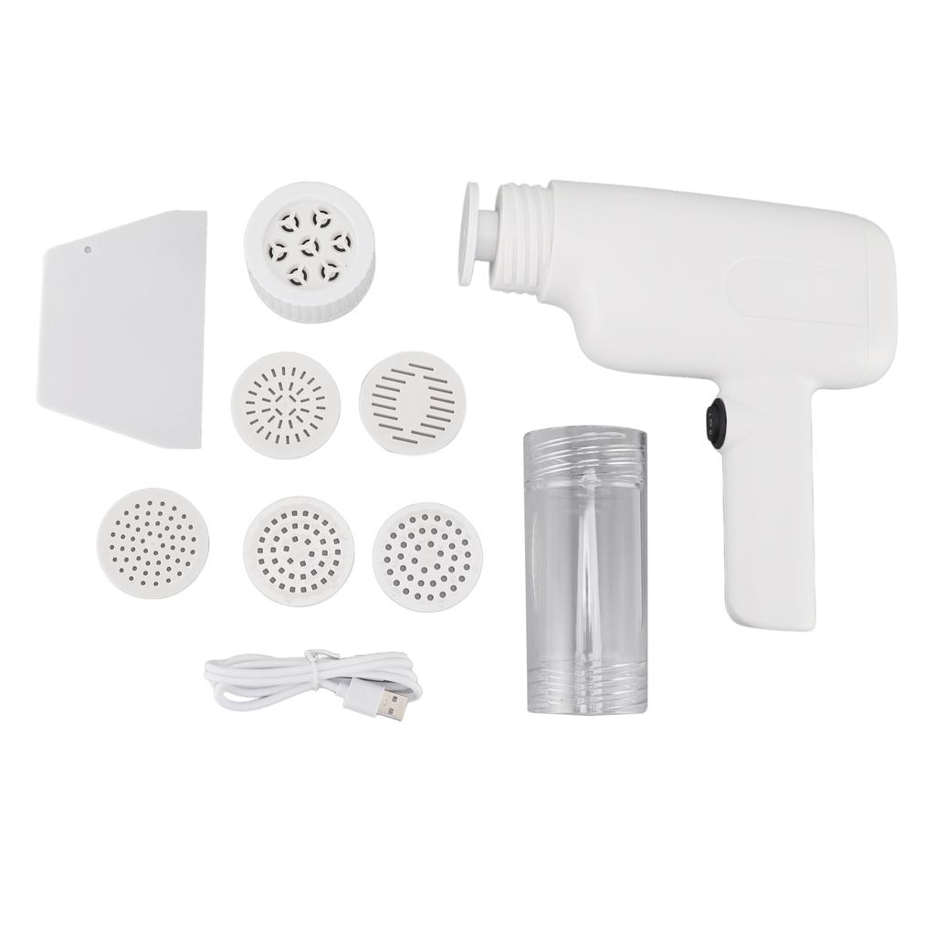 Автоматическая электрическая зарядка, беспроводная ручная машина для приготовления пасты, резак, ручная машина для прессования теста для спагетти и лапши, 6 форм