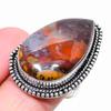 Seam Agate Gemstone 925 Sterling Silver Jewelry Ring Size 8.5 a9M00