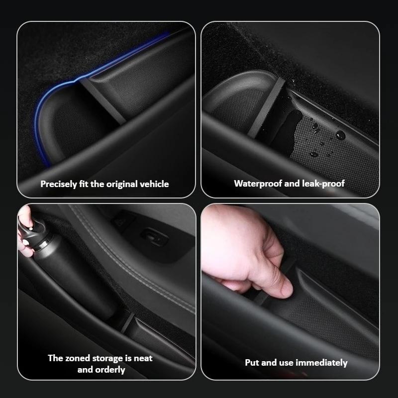 Side Door Storage Pad for Tesla Model Y Juniper 2025 Car Accessories ABS Central Control Water Cup Holder Pad Organizer Tray