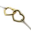 Les Trésors De Lily [N2843] - Silver 'Love' Silver Bracelet (rhodium Plated) Gold Plated - 20x10 Mm
