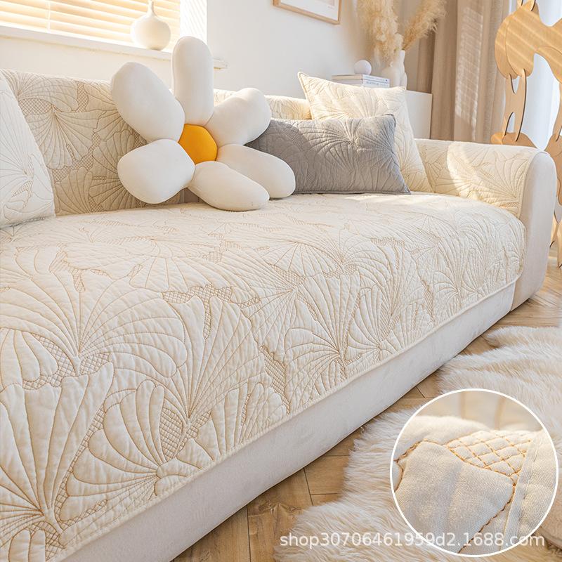 Подушка для дивана Универсальная для четырех сезонов Летний нескользящий коврик Доступная роскошь Простой современный Высококлассный чехол для дивана Чехол для подушки сиденья Ткань