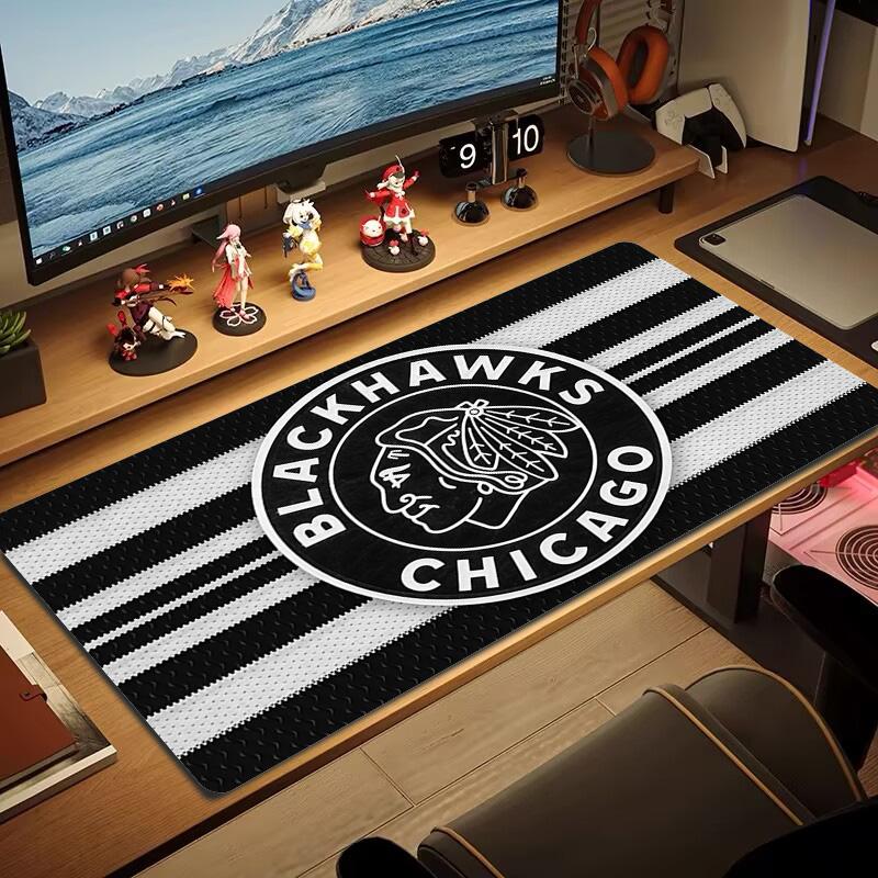 Chicago Blackhawks Print Cushion Non-slip Laptop Tablet Big Mousepad XXL Mat Mini PC Playmat With Lock edge