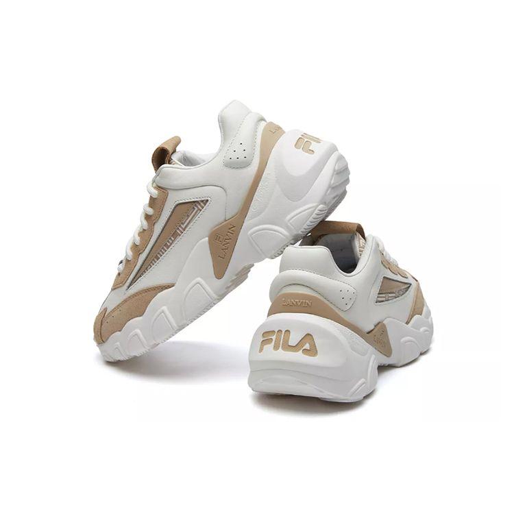 Модные кроссовки Lanvin X Fila Удобные Универсальные Низкие Повседневные Кроссовки Женские Белые Желтые F12W144145FSN