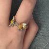 Регулируемое милое и забавное кольцо с собачкой в стиле Xiaohongshu для девочек