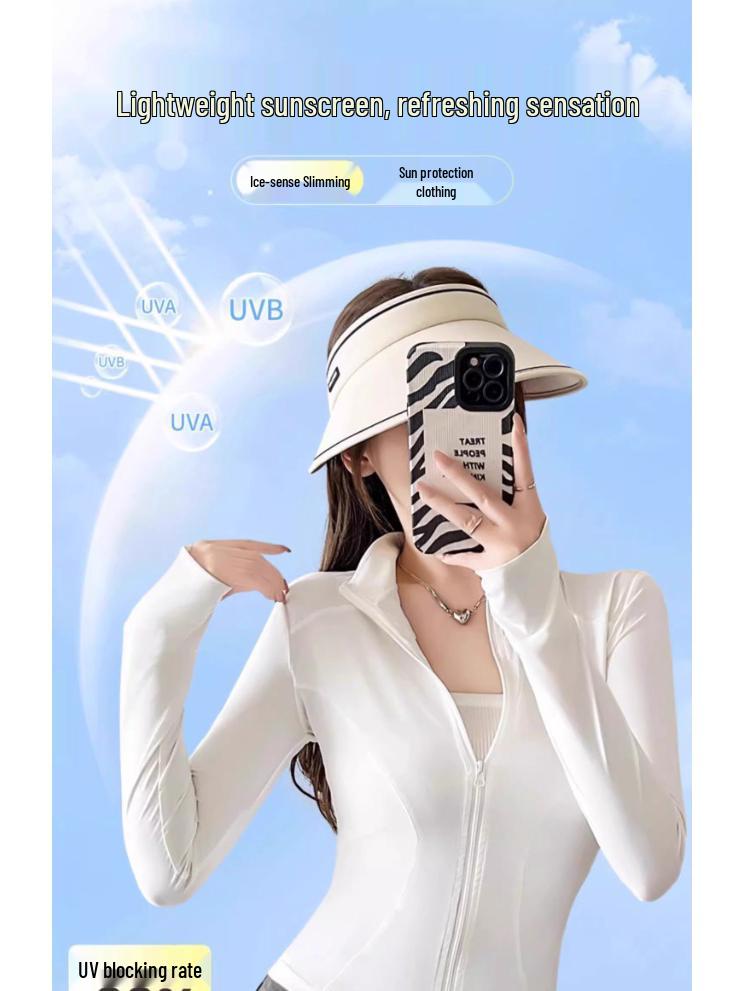 Женский серый летний кардиган-куртка из ледяного шелка с защитой от УФ-лучей 2025