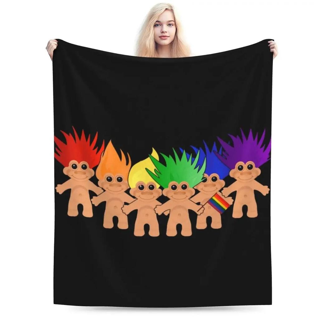 Trolls For The Trolls! Blanket Soft Warm Flannel Throw Blanket Cover for Bed Living Room Picnic Travel Home Couch