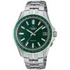 Мужские часы Casio Manta OCW-S400-3AJF, Серебристый/Зеленый, Bluetooth, Радиоуправление, Солнечная батарея, Сапфировое стекло